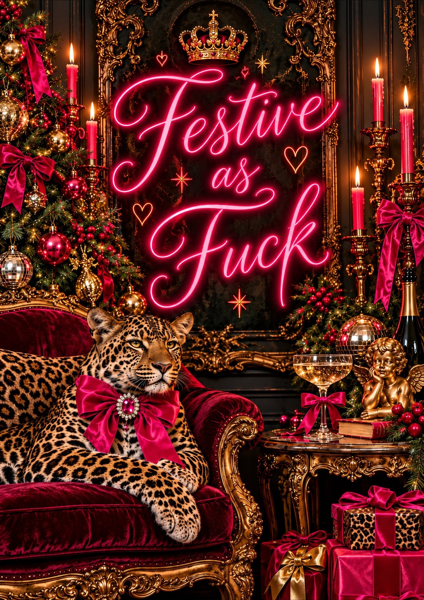 Festive as Fuck Christmas Print artwork, full print