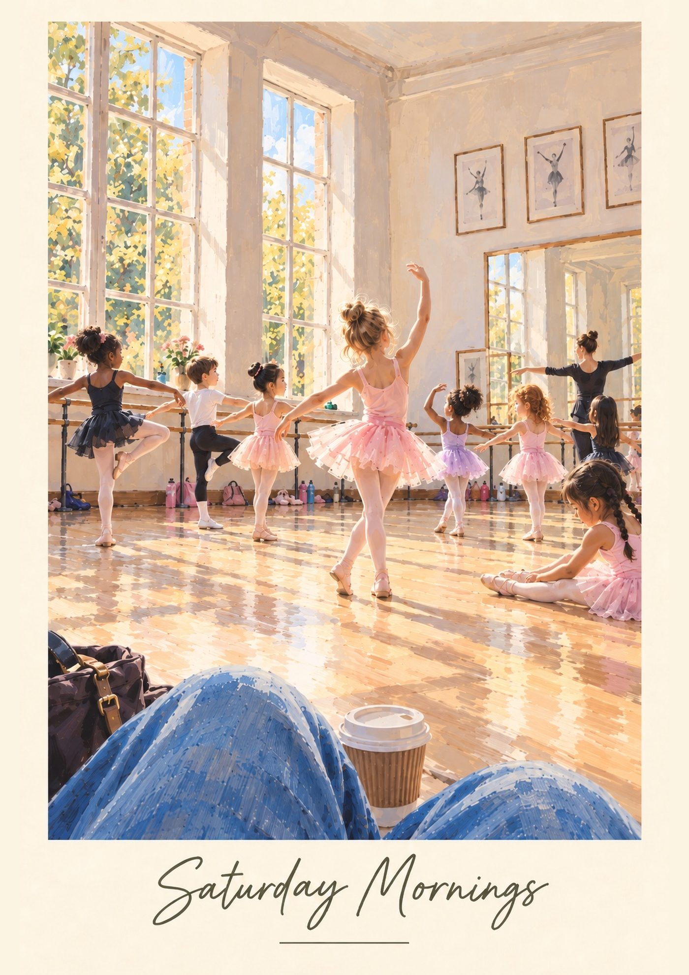 Saturday Mornings Ballet Print artwork, full print