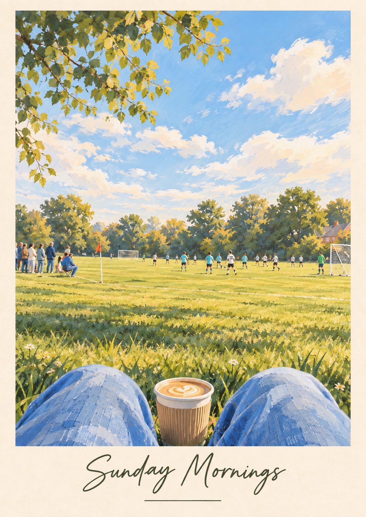 Sunday Mornings Football Mum Print artwork, full print